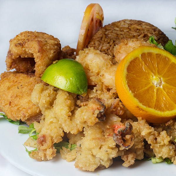 A Bahamian seafood dish at Twin Brothers, Arawak Cay