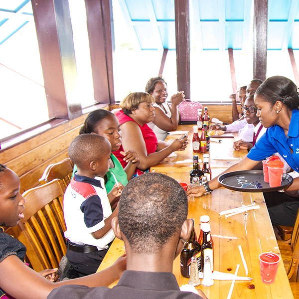 Inside Twin Brothers on the Fish Fry, Arawak Cay